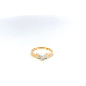 14K Princess Diamond Promise Engagement Ring Yellow Gold