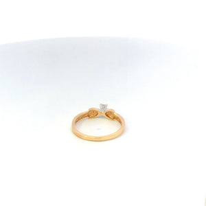 14K Princess Diamond Promise Engagement Ring Yellow Gold