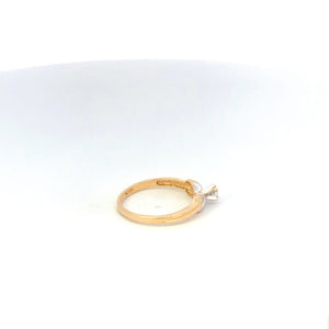 14K Princess Diamond Promise Engagement Ring Yellow Gold