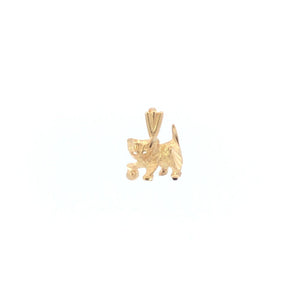 14K Kitty Cat Kitten Animal Pet Cute Charm/Pendant Yellow Gold