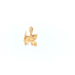 14K Kitty Cat Kitten Animal Pet Cute Charm/Pendant Yellow Gold