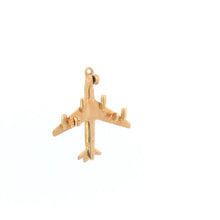 Load image into Gallery viewer, 14K 3D Jet Airliner Air Plane Travel Souvenir Charm/Pendant Yellow Gold