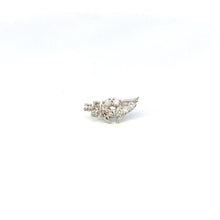 Load image into Gallery viewer, 14K Diamond Shriners Fraternal Scimitar Lapel Pin/Brooch White Gold