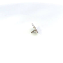 Load image into Gallery viewer, 14K Diamond Shriners Fraternal Scimitar Lapel Pin/Brooch White Gold