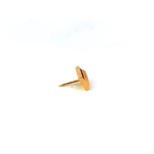 Load image into Gallery viewer, 14K 1960&#39;s Squared Vintage Sim. Sapphire Lapel Pin/Brooch Yellow Gold