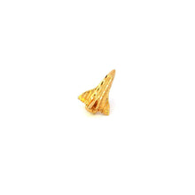 Load image into Gallery viewer, 14K Rocket Ship Space Shuttle Astronaut Lapel Pin/Brooch Yellow Gold