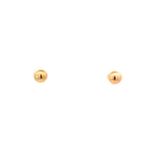 Load image into Gallery viewer, 14K 6.8mm Vintage Ball Sphere Round Stud Earrings Yellow Gold