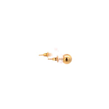 Load image into Gallery viewer, 14K 6.8mm Vintage Ball Sphere Round Stud Earrings Yellow Gold