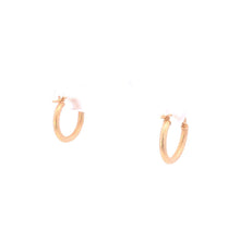 Load image into Gallery viewer, 14K 14.1mm Vintage Twist Fashion Hoop Earrings Yellow Gold