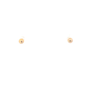 14K Round Vintage Ball Classic Sphere Stud Earrings Yellow Gold