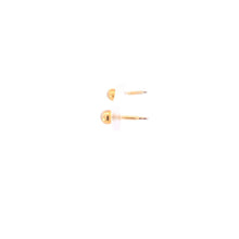 Load image into Gallery viewer, 14K Round Vintage Ball Classic Sphere Stud Earrings Yellow Gold