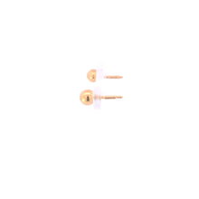 Load image into Gallery viewer, 14K 5.2mm Vintage Round Ball Sphere Stud Earrings Yellow Gold