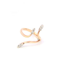 Load image into Gallery viewer, 14K Freeform Vine Diamond Wrap Statement Ring Yellow Gold