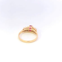 Load image into Gallery viewer, 14K 0.57 Ctw Natural Ruby Diamond Vintage Ring Yellow Gold