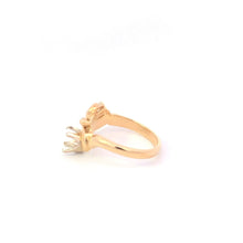 Load image into Gallery viewer, 14K 6mm Marquise Diamond Leaf Engagement Setting Ring Yellow Gold