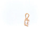 Load image into Gallery viewer, 14K Round Vintage CZ Solitaire Classic Pendant Yellow Gold