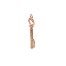 Load image into Gallery viewer, 9K 21 Skeleton Key Ornate Twenty First Birthday Charm/Pendant Yellow Gold