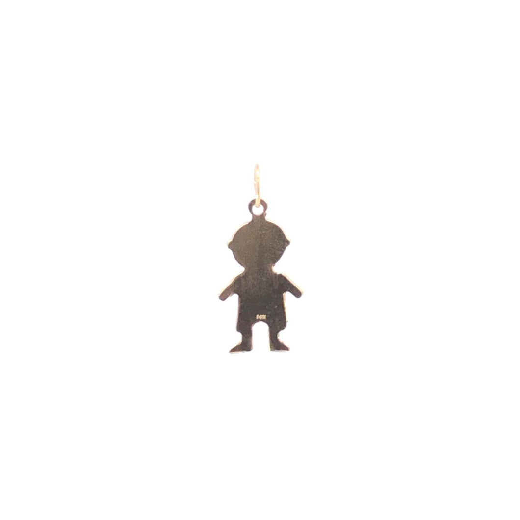 14K Child Baby Toddler Boy Mother's Day Mom Charm/Pendant Yellow Gold