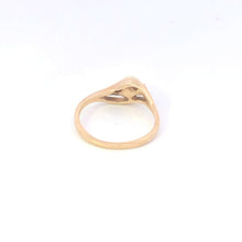 Load image into Gallery viewer, 10K Pearl Diamond Accent Vintage Bypass Ring Yellow Gold