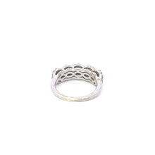 Load image into Gallery viewer, 925 Blue &amp; White Diamond Halo Statement Ring