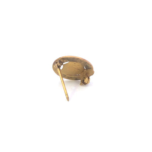 9K 1910 Malvern High School Round Lapel Pin/Brooch Yellow Gold