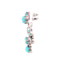 Load image into Gallery viewer, Sterling Silver Rodney Diane Lonjose Zuni Turquoise Dangle Earrings