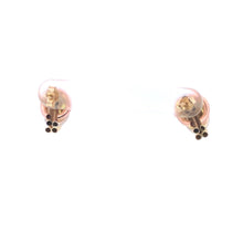 Load image into Gallery viewer, 9K Tri Tone Curved Vintage Statement Stud Earrings Yellow Gold