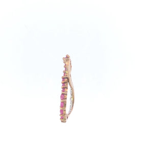 Sterling Silver Ruby Diamond Infinity Loop Forever Love Pendant