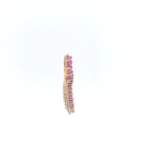 Sterling Silver Ruby Diamond Infinity Loop Forever Love Pendant