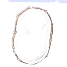 Load image into Gallery viewer, Sterling Silver 12k Gold Black Hills Leaf Vintage Bar Bracelet 7&quot;