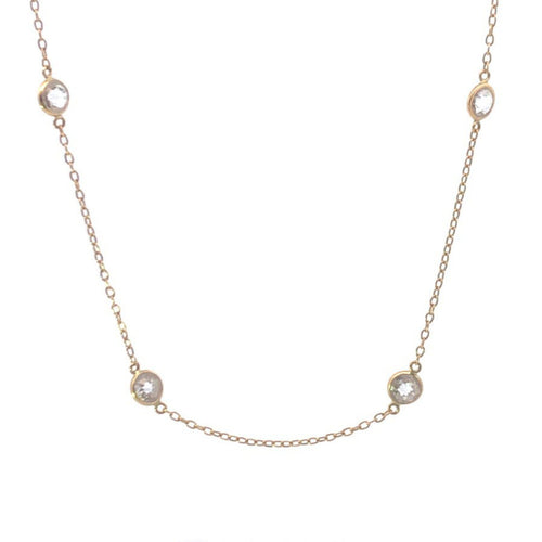 14K By the Yard Vintage CZ Chain Link Anklet Bracelet 10