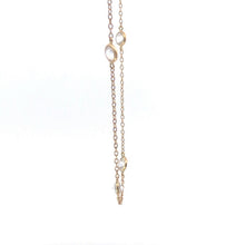 Load image into Gallery viewer, 14K By the Yard Vintage CZ Chain Link Anklet Bracelet 10&quot; Yellow Gold