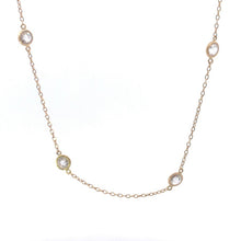 Load image into Gallery viewer, 14K By the Yard Vintage CZ Chain Link Anklet Bracelet 10&quot; Yellow Gold