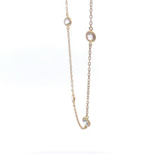 Load image into Gallery viewer, 14K By the Yard Vintage CZ Chain Link Anklet Bracelet 10&quot; Yellow Gold
