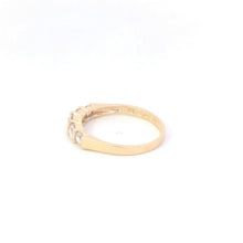 Load image into Gallery viewer, 14K Five Stone Classic Vintage Wedding Band Ring Yellow Gold