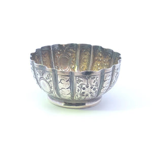 Sterling Silver 1891-92 Birmingham Scalloped Handwrought Bowl