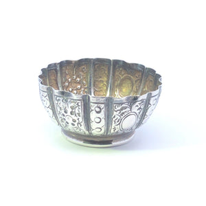 Sterling Silver 1891-92 Birmingham Scalloped Handwrought Bowl