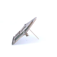 Load image into Gallery viewer, Sterling Silver Hand Made Cotton Mill Artisan Building Pin/Brooch