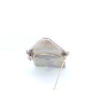 Load image into Gallery viewer, Sterling Silver Hand Made Cotton Mill Artisan Building Pin/Brooch