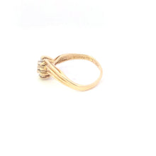 Load image into Gallery viewer, 10K Oval Diamond Cluster Vintage Statement Ring Yellow Gold