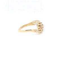 Load image into Gallery viewer, 10K Oval Diamond Cluster Vintage Statement Ring Yellow Gold
