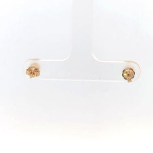 10K 3.9mm Vintage Ball Sphere Round Stud Earrings Yellow Gold