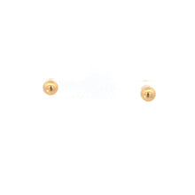 Load image into Gallery viewer, 14K 5.7mm Vintage Round Ball Sphere Stud Earrings Yellow Gold