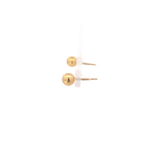 Load image into Gallery viewer, 14K 5.7mm Vintage Round Ball Sphere Stud Earrings Yellow Gold