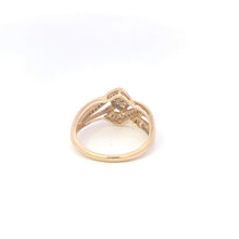 Load image into Gallery viewer, 10K Squared Diamond Cluster Bypass Promise Ring Yellow Gold