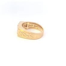 Load image into Gallery viewer, 10K Men&#39;s Diamond Textured Nugget Band Ring Yellow Gold