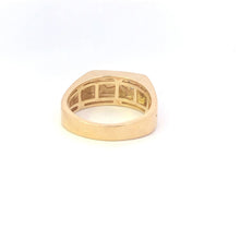 Load image into Gallery viewer, 10K Men&#39;s Diamond Textured Nugget Band Ring Yellow Gold