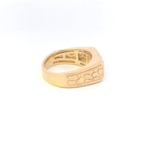 Load image into Gallery viewer, 10K Men&#39;s Diamond Textured Nugget Band Ring Yellow Gold