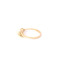 Load image into Gallery viewer, 10K 5.0mm Vintage Pearl Diamond Heart Accent Ring Yellow Gold