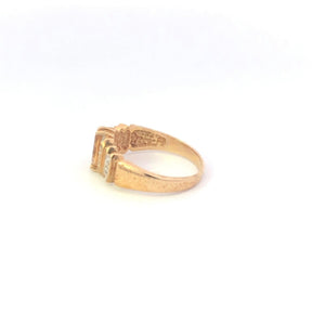 10K Marquise Citrine Diamond Accent Vintage Ring Yellow Gold